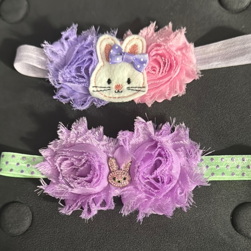 Purple and Pink Bunny Custom Headbands